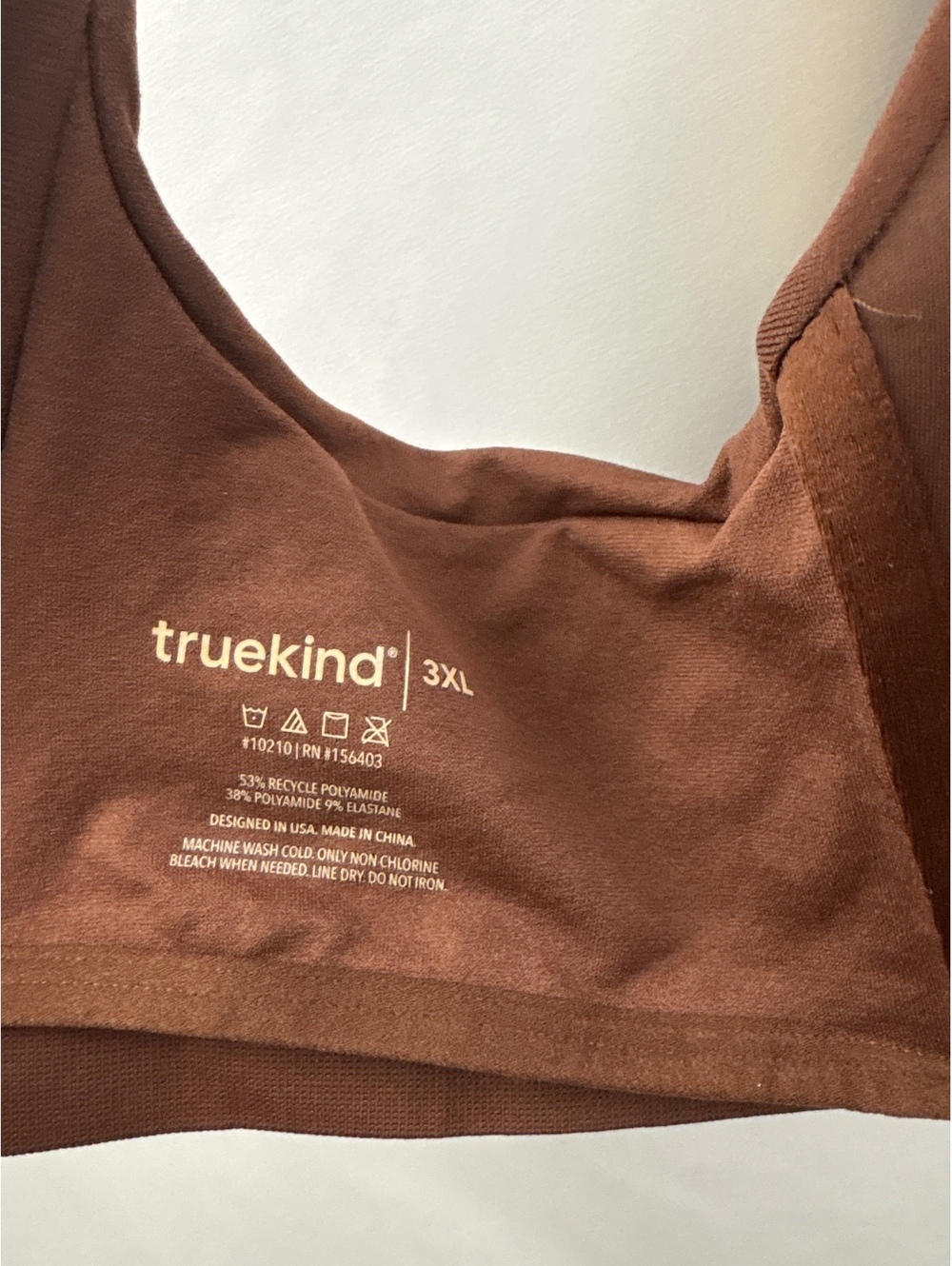 TrueKind 3XL Brown Wireless Bra Supportive Comfort Shaping Brand New NWT - Picture 7 of 7
